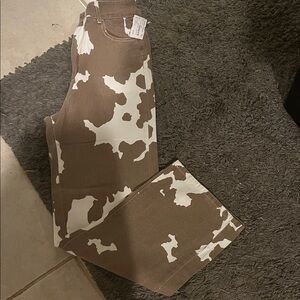 12th Tribe Brown and White Pants